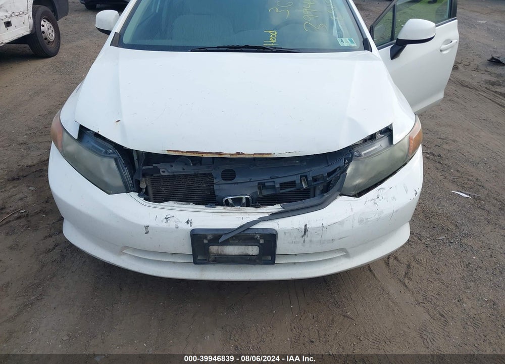 2012 HONDA CIVIC LX VIN: 2HGFB2F56CH311937