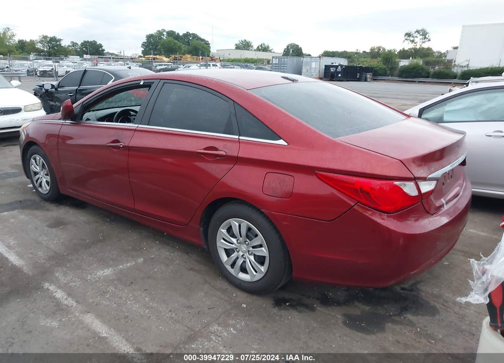 2012 HYUNDAI SONATA GLS VIN: 5NPEB4AC9CH490641