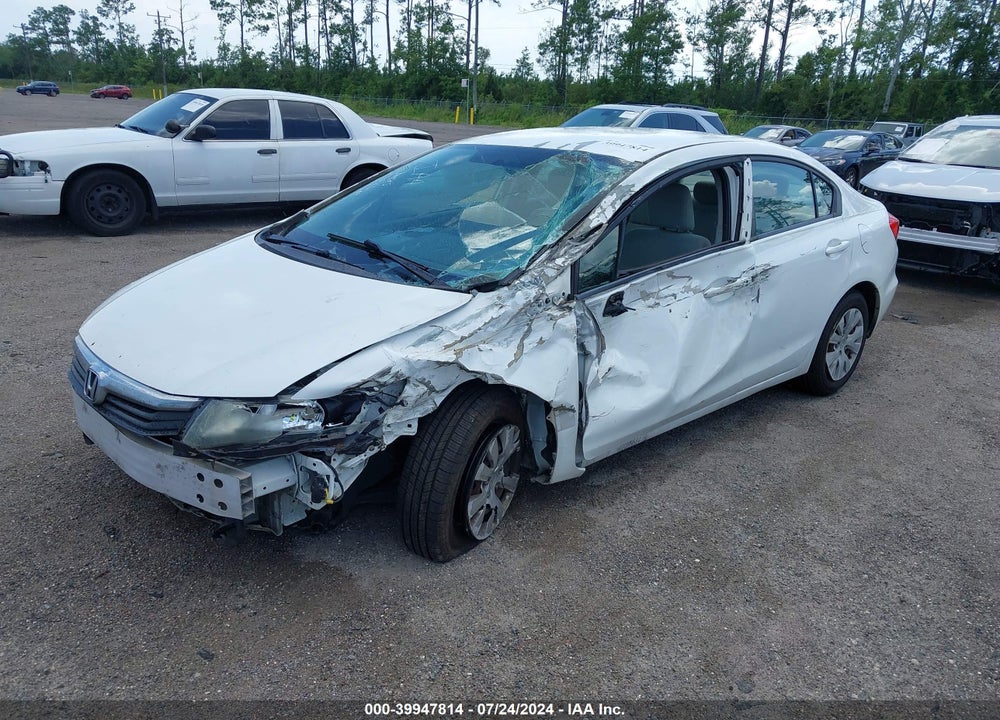 2012 HONDA CIVIC LX VIN: 19XFB2F59CE032931