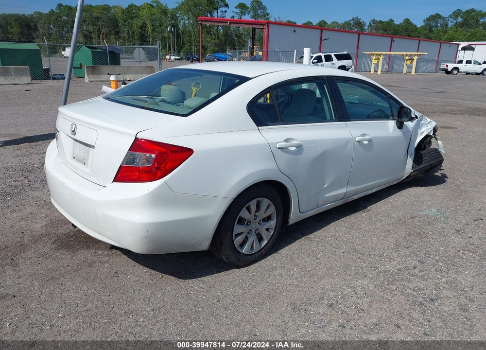 2012 HONDA CIVIC LX VIN: 19XFB2F59CE032931