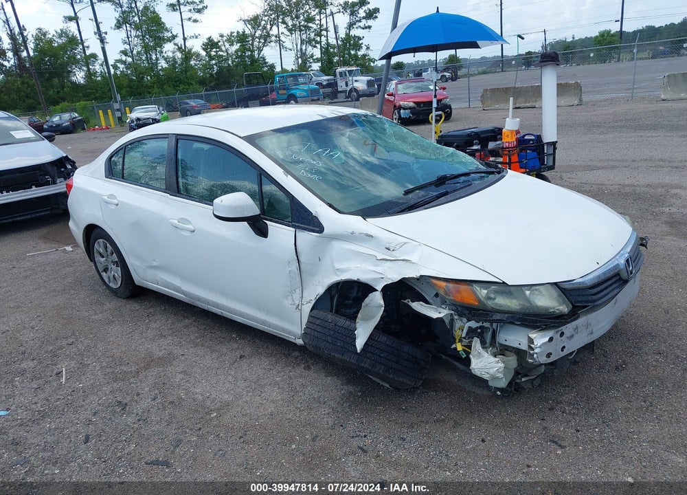 2012 HONDA CIVIC LX VIN: 19XFB2F59CE032931