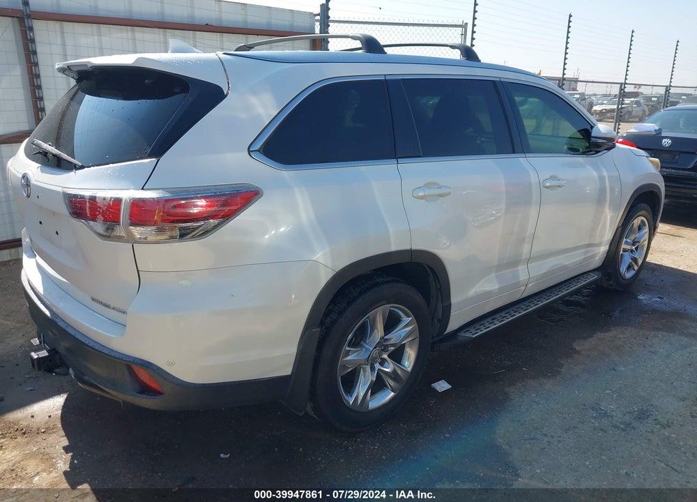2014 TOYOTA HIGHLANDER LIMITED PLATINUM V6 VIN: 5TDDKRFH9ES038067