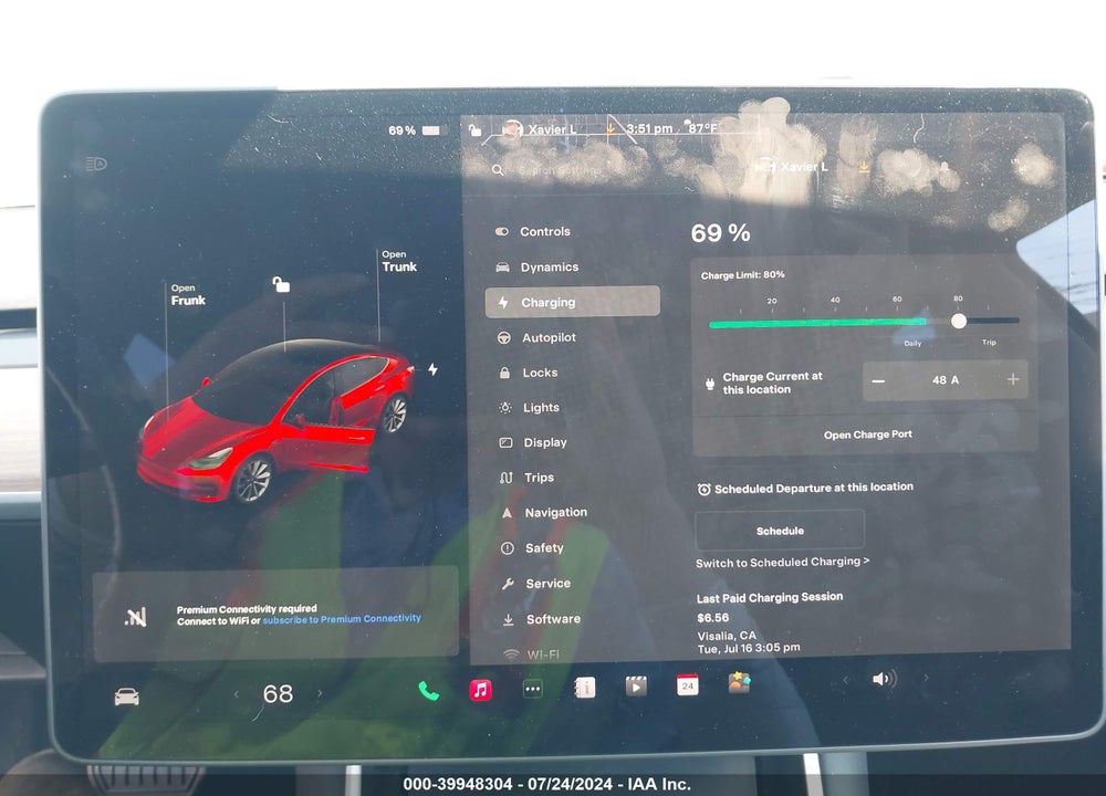 2020 TESLA MODEL 3 LONG RANGE DUAL MOTOR ALL-WHEEL DRIVE VIN: 5YJ3E1EBXLF638213