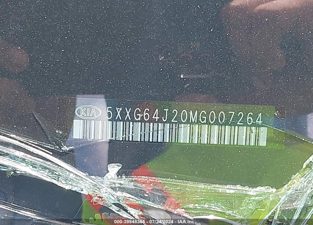 2021 KIA K5 GT LINE VIN: 5XXG64J20MG007264