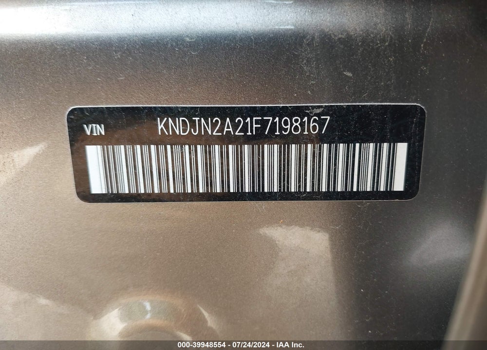 2015 KIA SOUL VIN: KNDJN2A21F7198167