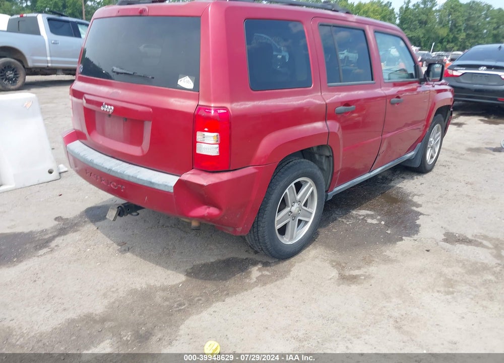 2007 JEEP PATRIOT SPORT VIN: 1J8FT28W97D397760