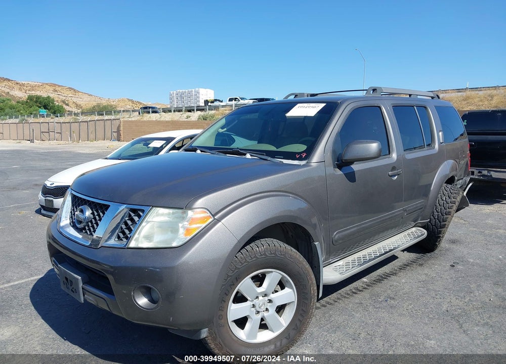 2008 NISSAN PATHFINDER SE VIN: 5N1AR18U78C612225