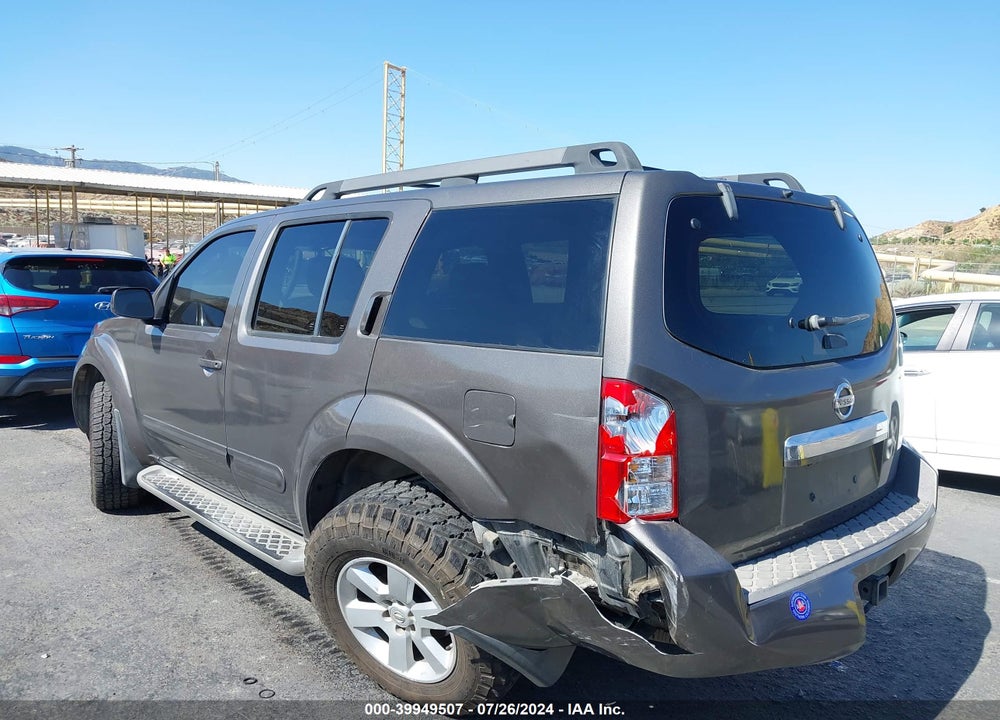 2008 NISSAN PATHFINDER SE VIN: 5N1AR18U78C612225