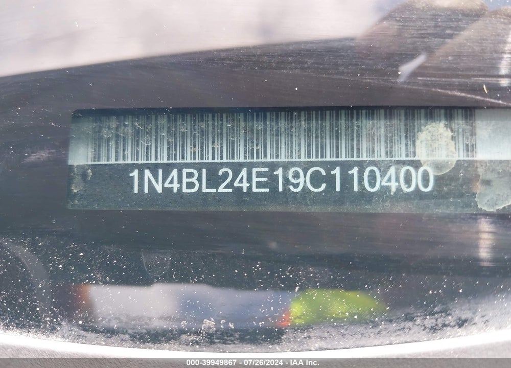 2009 NISSAN ALTIMA VIN: 1N4BL24E19C110400
