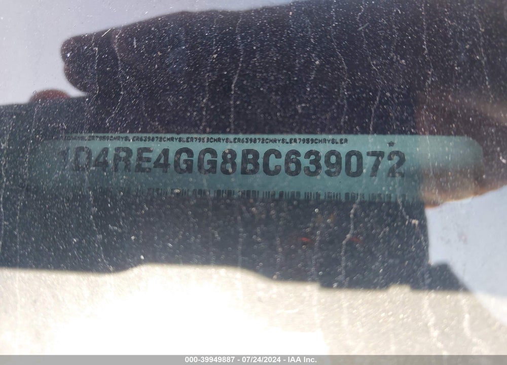 2011 DODGE DURANGO CREW VIN: 1D4RE4GG8BC639072