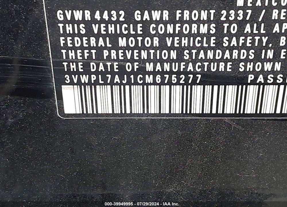 2012 VOLKSWAGEN JETTA SPORTWAGEN 2.0L TDI VIN: 3VWPL7AJ1CM675277