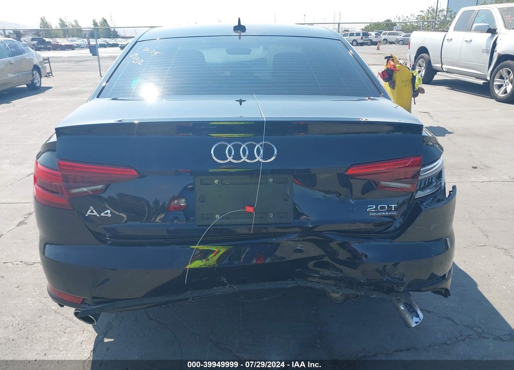 2017 AUDI A4 2.0T SEASON OF  PREMIUM VIN: WAUDNAF44HN041634