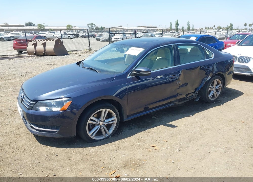 2014 VOLKSWAGEN PASSAT 2.0L TDI SE VIN: 1VWBN7A39EC056825