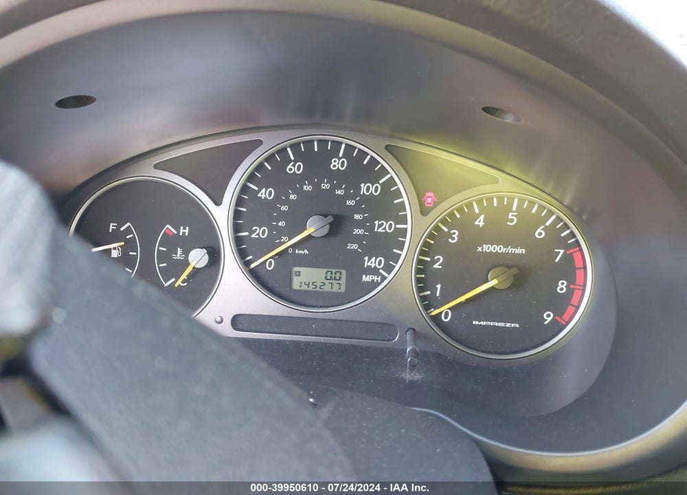 2002 SUBARU IMPREZA WRX VIN: JF1GD29652G518689