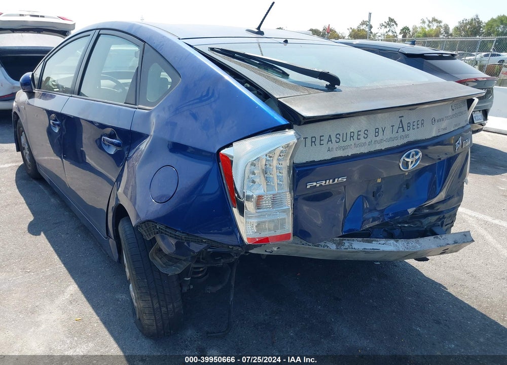 2011 TOYOTA PRIUS FIVE/FOUR/ONE/THREE/TWO VIN: JTDKN3DU7B0324879