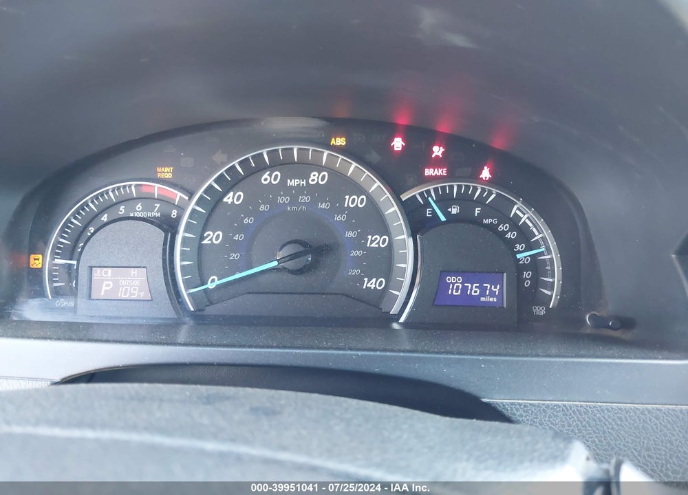 2012 TOYOTA CAMRY XLE V6 VIN: 4T1BK1FK4CU505551