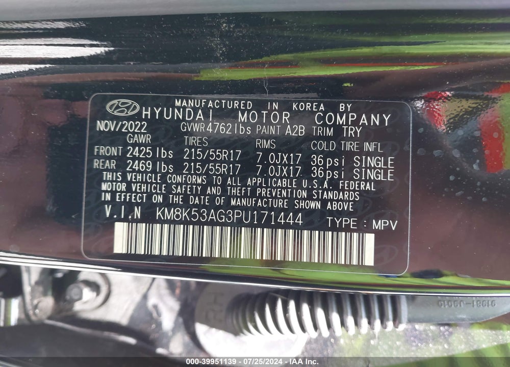 2023 HYUNDAI KONA ELECTRIC LIMITED VIN: KM8K53AG3PU171444