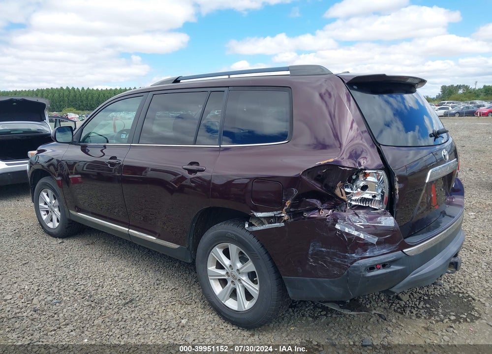 2013 TOYOTA HIGHLANDER SE V6 VIN: 5TDBK3EH5DS226105