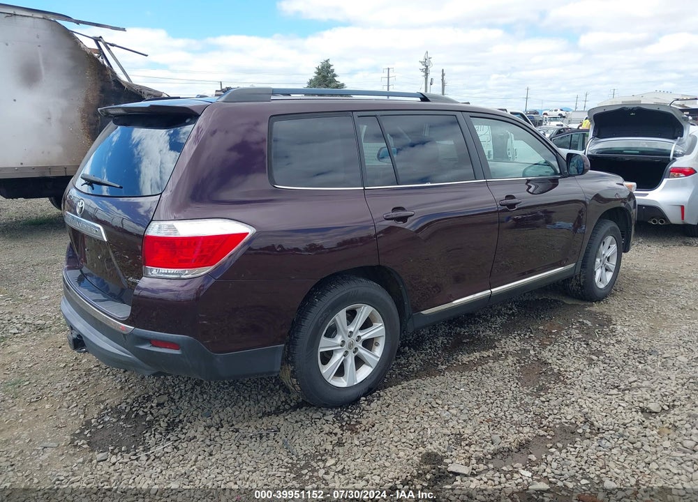2013 TOYOTA HIGHLANDER SE V6 VIN: 5TDBK3EH5DS226105