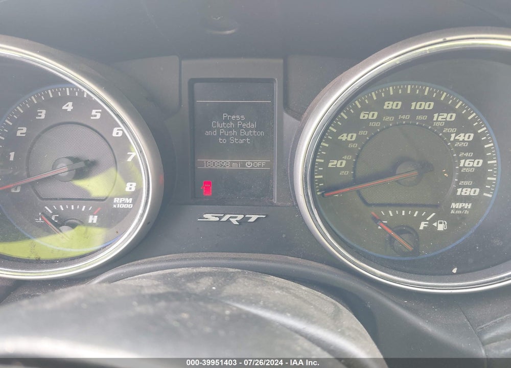 2012 JEEP GRAND CHEROKEE SRT8 VIN: 1C4RJFDJXCC158116