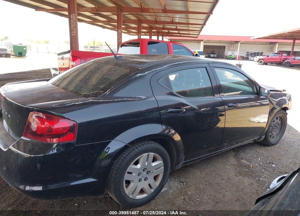 2012 DODGE AVENGER SE VIN: 1C3CDZAB4CN311089