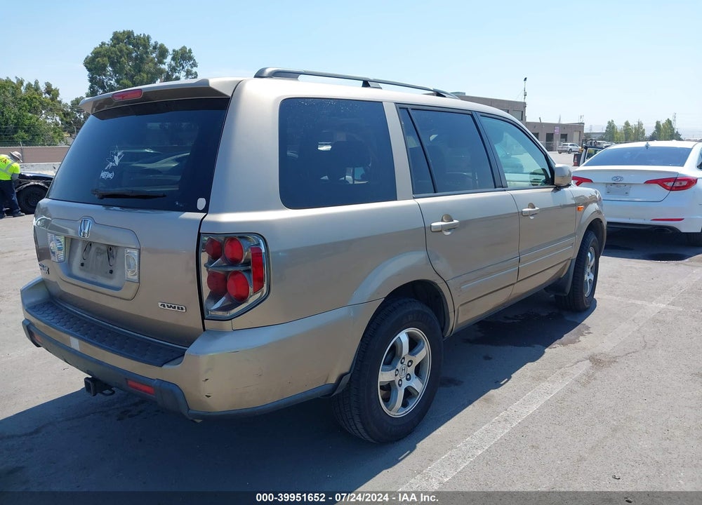2007 HONDA PILOT EX-L VIN: 5FNYF18687B009928