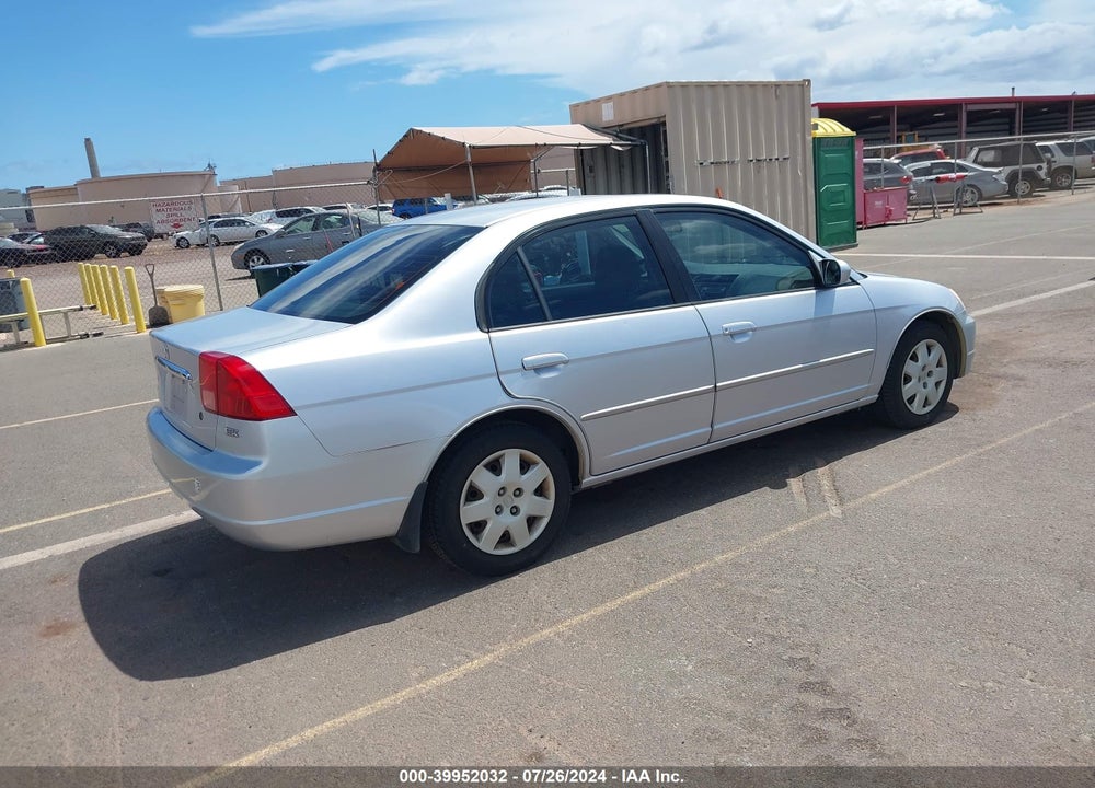 2001 HONDA CIVIC EX VIN: 1HGES26761L010808