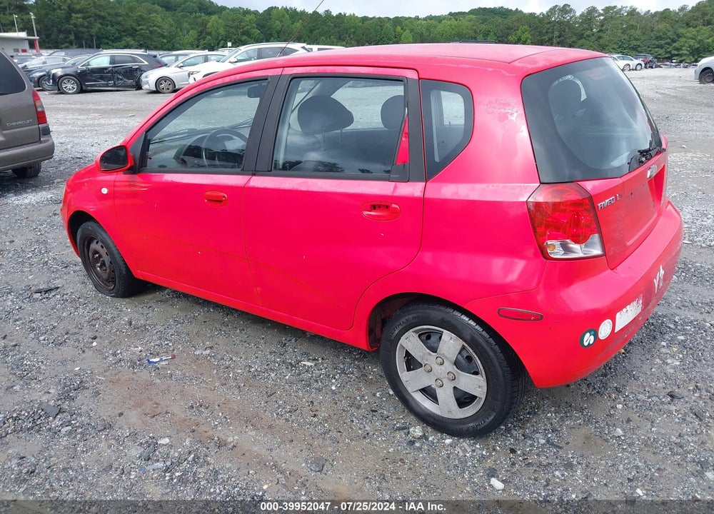2006 CHEVROLET AVEO LS VIN: KL1TD66676B524539
