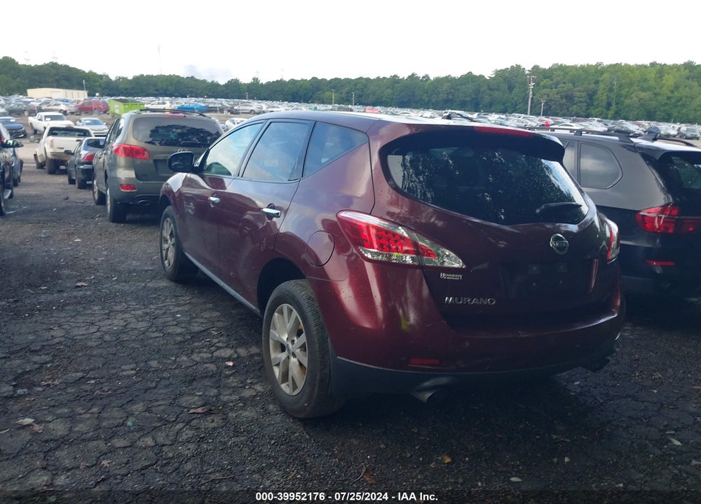 2011 NISSAN MURANO S VIN: JN8AZ1MU0BW053623