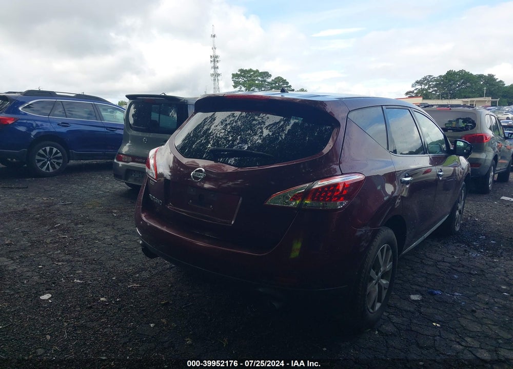 2011 NISSAN MURANO S VIN: JN8AZ1MU0BW053623