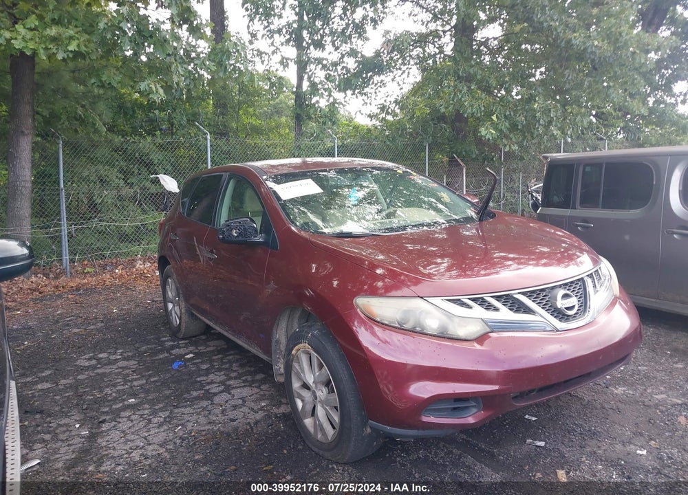 2011 NISSAN MURANO S VIN: JN8AZ1MU0BW053623