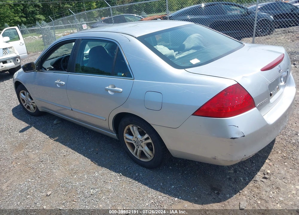 2007 HONDA ACCORD 2.4 SE VIN: 1HGCM56387A065586