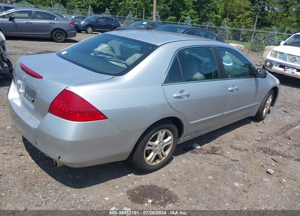 2007 HONDA ACCORD 2.4 SE VIN: 1HGCM56387A065586