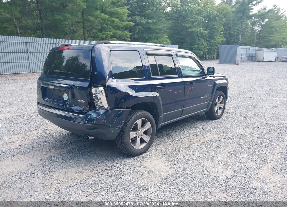 2017 JEEP PATRIOT HIGH ALTITUDE 4X4 VIN: 1C4NJRFB9HD127642