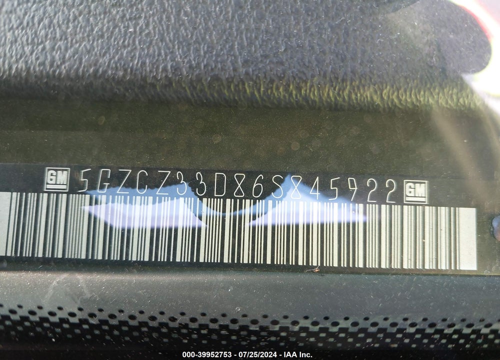 2006 SATURN VUE 4 CYL VIN: 5GZCZ33D86S845922