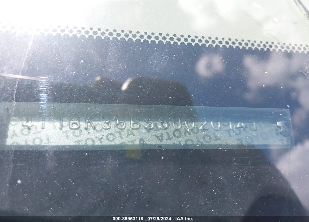 2005 TOYOTA AVALON LIMITED VIN: 4T1BK36B55U020141