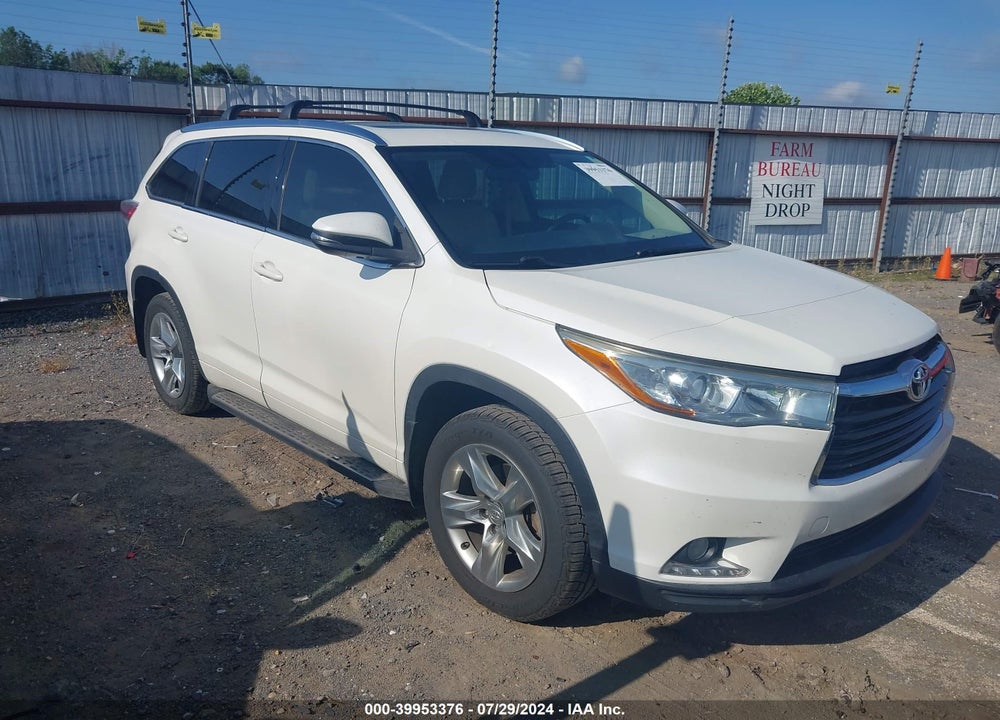 2014 TOYOTA HIGHLANDER LIMITED V6 VIN: 5TDYKRFH3ES022030