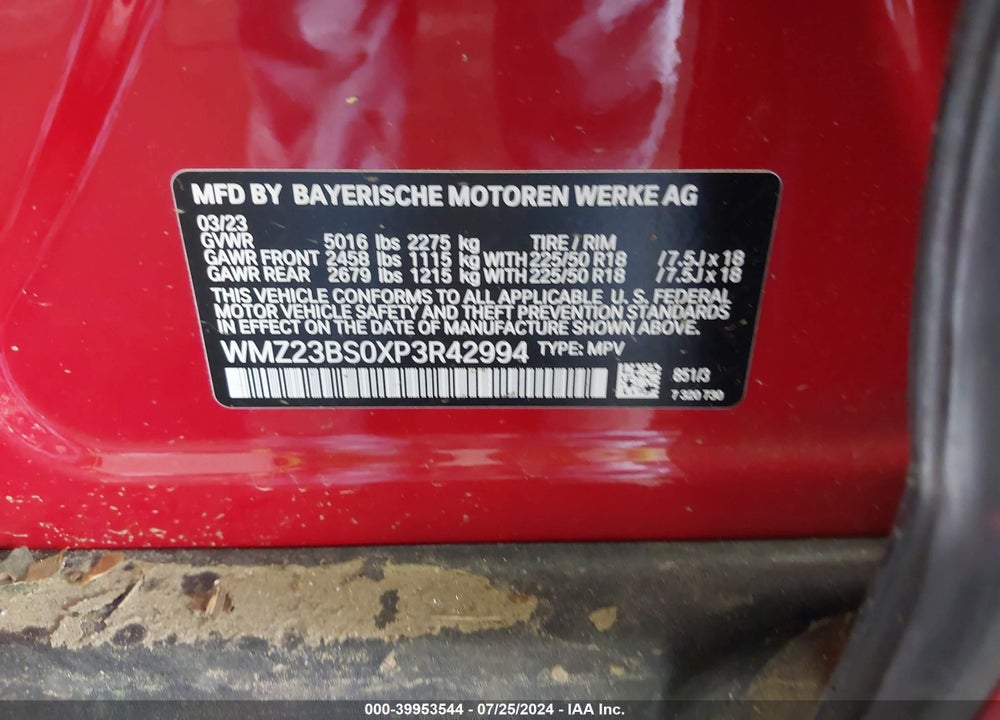 2023 MINI SE COUNTRYMAN COOPER VIN: WMZ23BS0XP3R42994