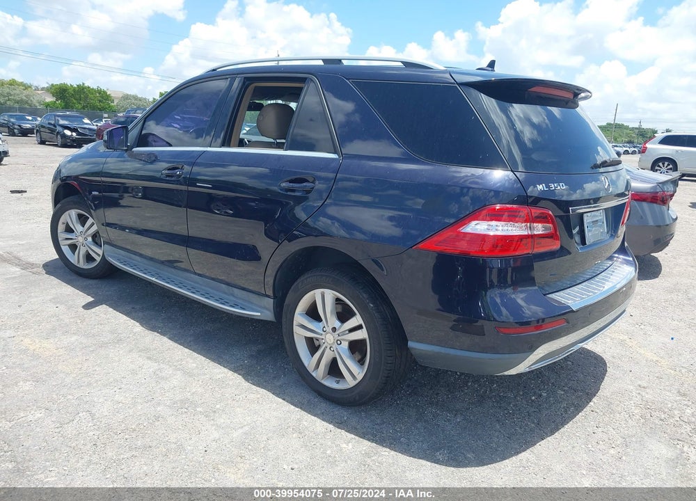 2012 MERCEDES-BENZ ML 350 4MATIC VIN: 4JGDA5HB0CA032216