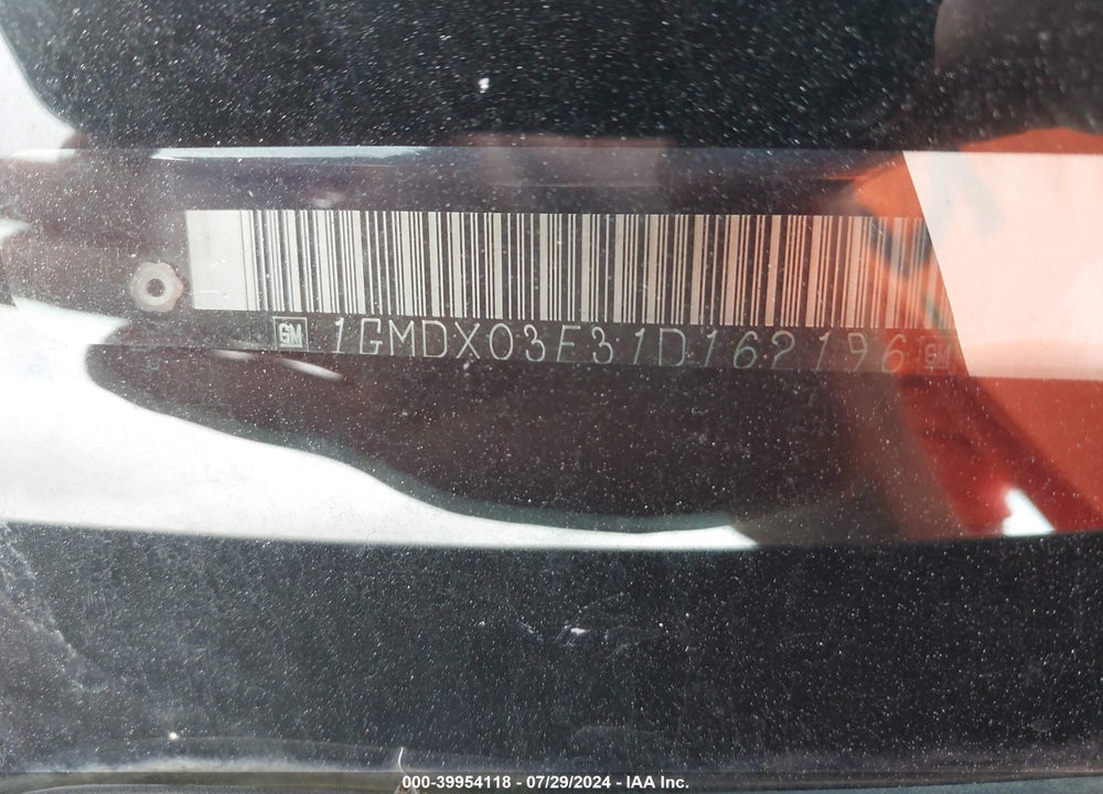 2001 PONTIAC MONTANA M16 W/1SG PKG. VIN: 1GMDX03E31D162196