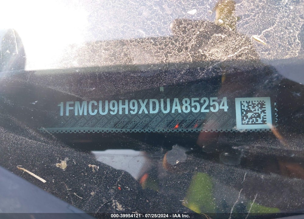 2013 FORD ESCAPE SEL VIN: 1FMCU9H9XDUA85254