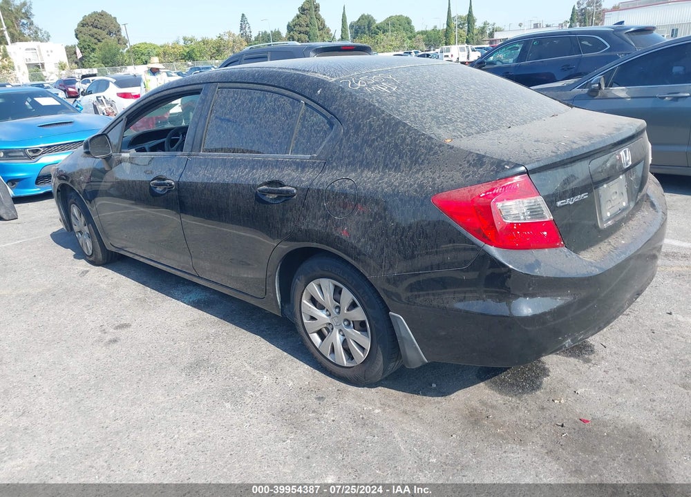 2012 HONDA CIVIC LX VIN: 19XFB2F58CE383233