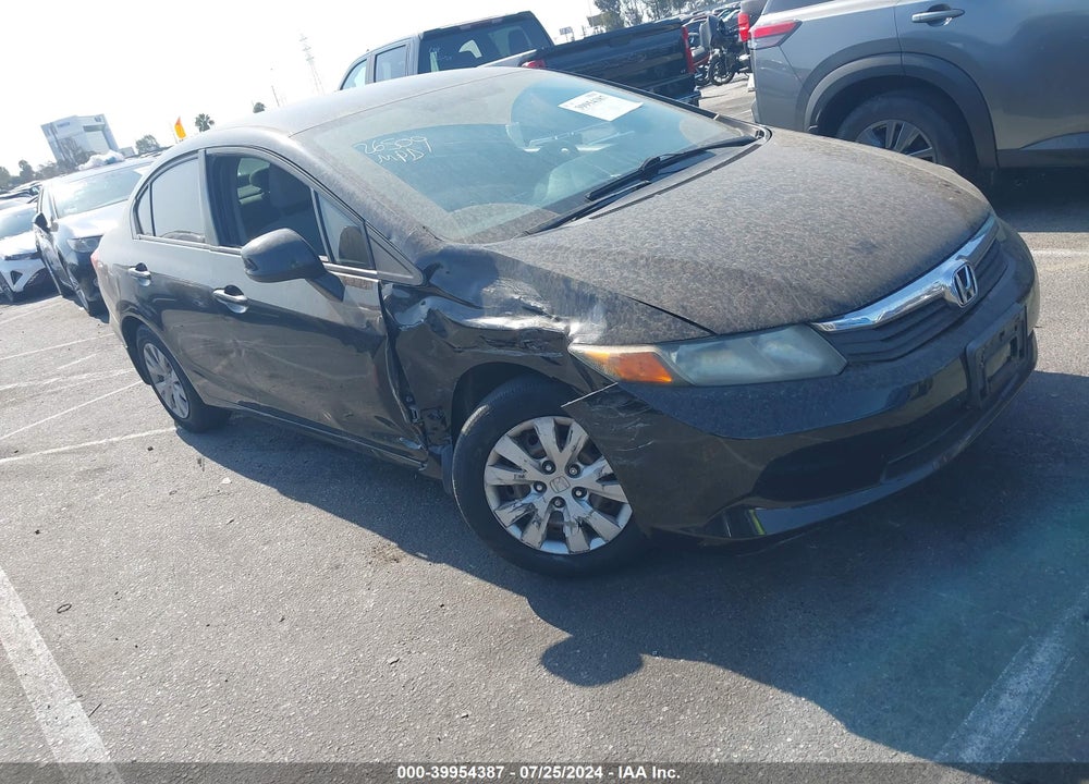 2012 HONDA CIVIC LX VIN: 19XFB2F58CE383233