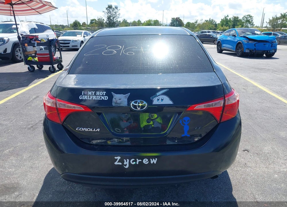 2019 TOYOTA COROLLA LE VIN: 2T1BURHE1KC195424