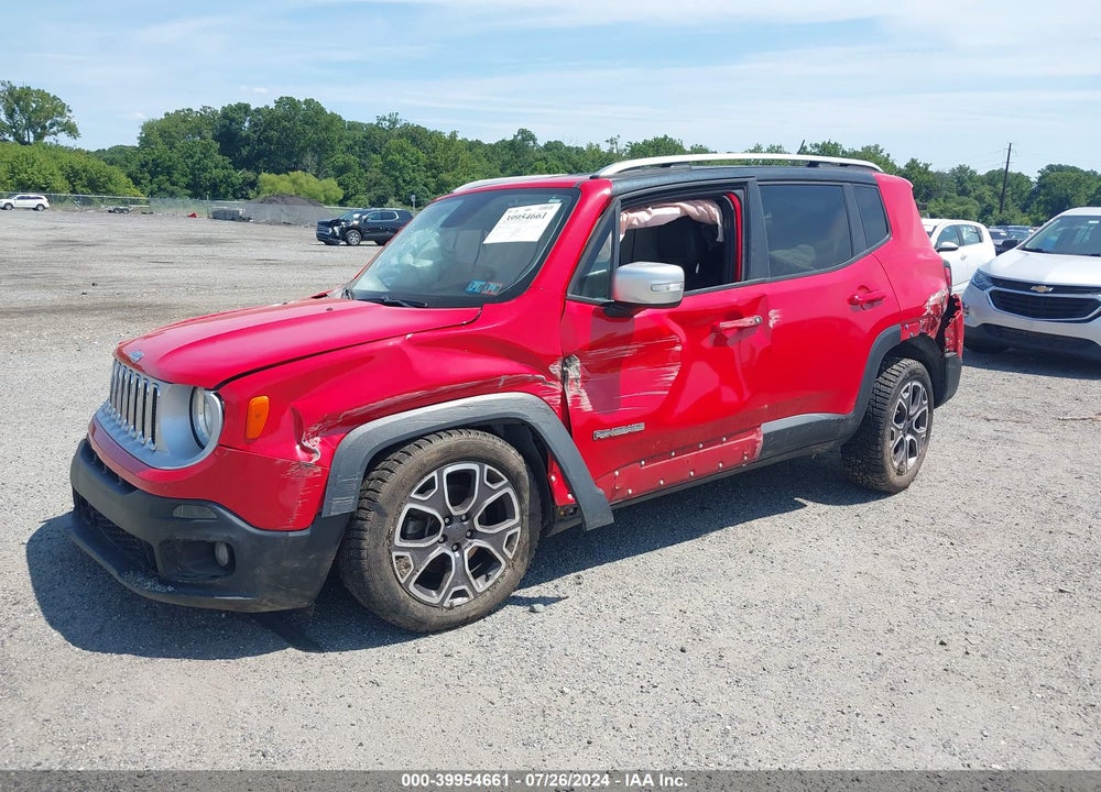 2016 JEEP RENEGADE LIMITED VIN: ZACCJADT0GPC83430