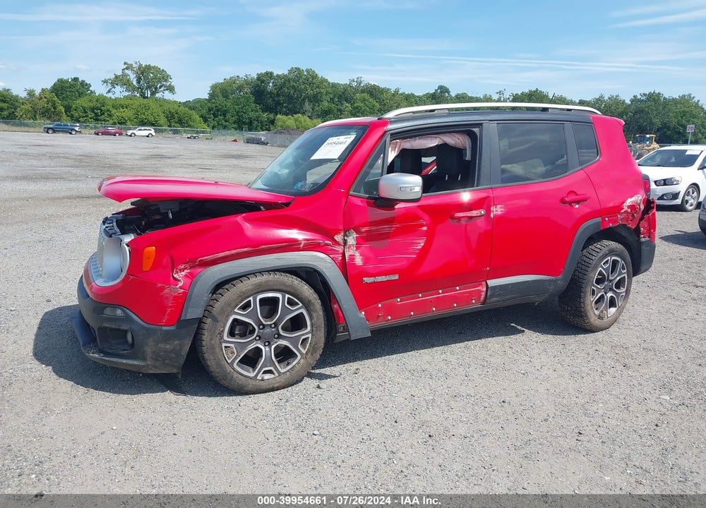 2016 JEEP RENEGADE LIMITED VIN: ZACCJADT0GPC83430