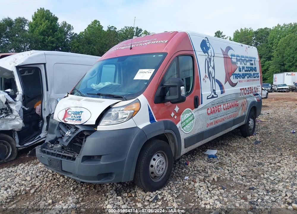 2018 RAM PROMASTER 2500 HIGH ROOF 159 WB VIN: 3C6TRVDG3JE117434