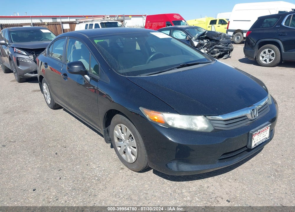 2012 HONDA CIVIC LX VIN: 19XFB2F58CE367257