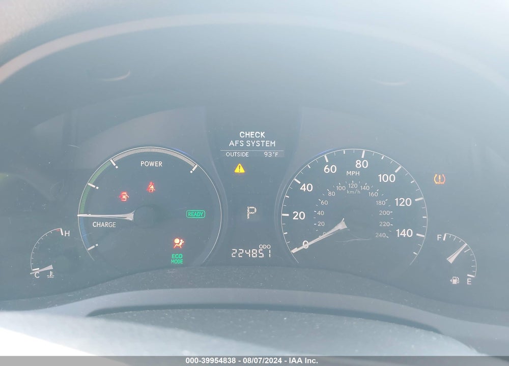 2011 LEXUS RX 450H VIN: JTJBC1BA1B2033864