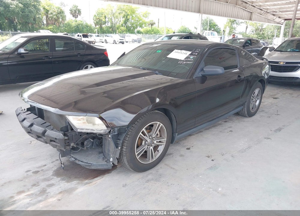 2012 FORD MUSTANG V6 PREMIUM VIN: 1ZVBP8AM2C5208535